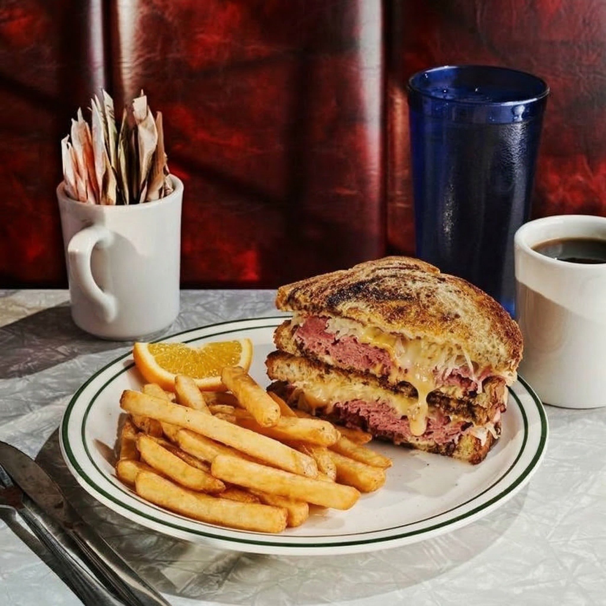Two-Fisted Reuben Sandwich.