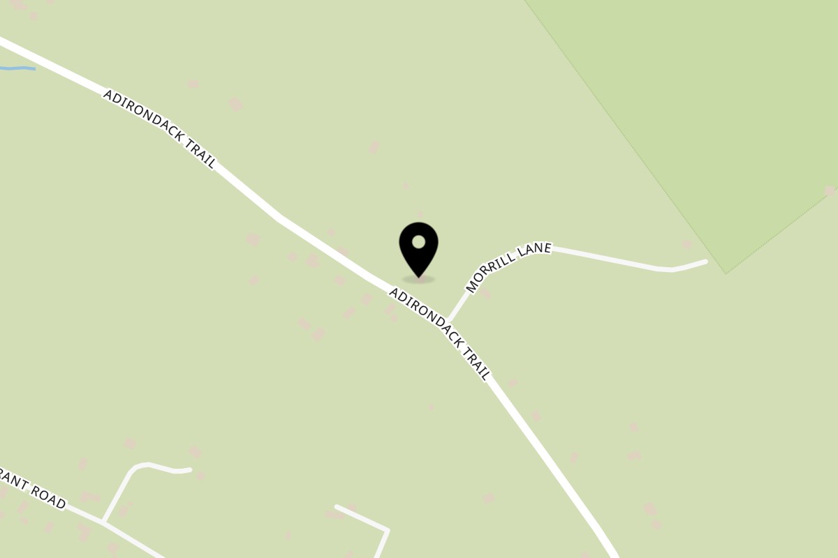 Map showing the location of Chef Darrell’s Mountain Diner on 8814 NY-30 in Blue Mountain Lake